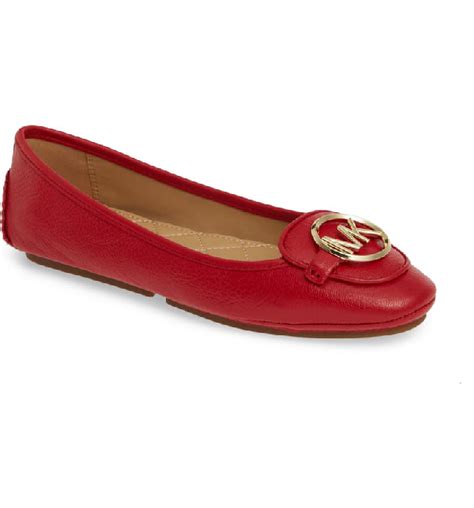 michael michael kors lillie moccasin flats red|mk lillie moccasin flats.